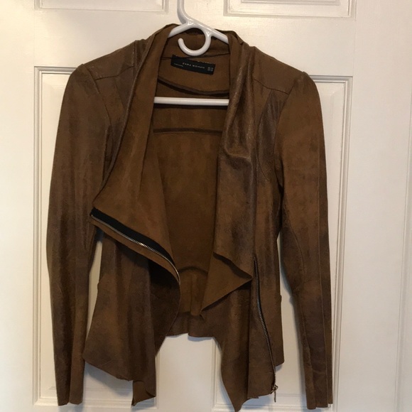 Zara Jackets & Blazers - Zara faux leather Moto jacket